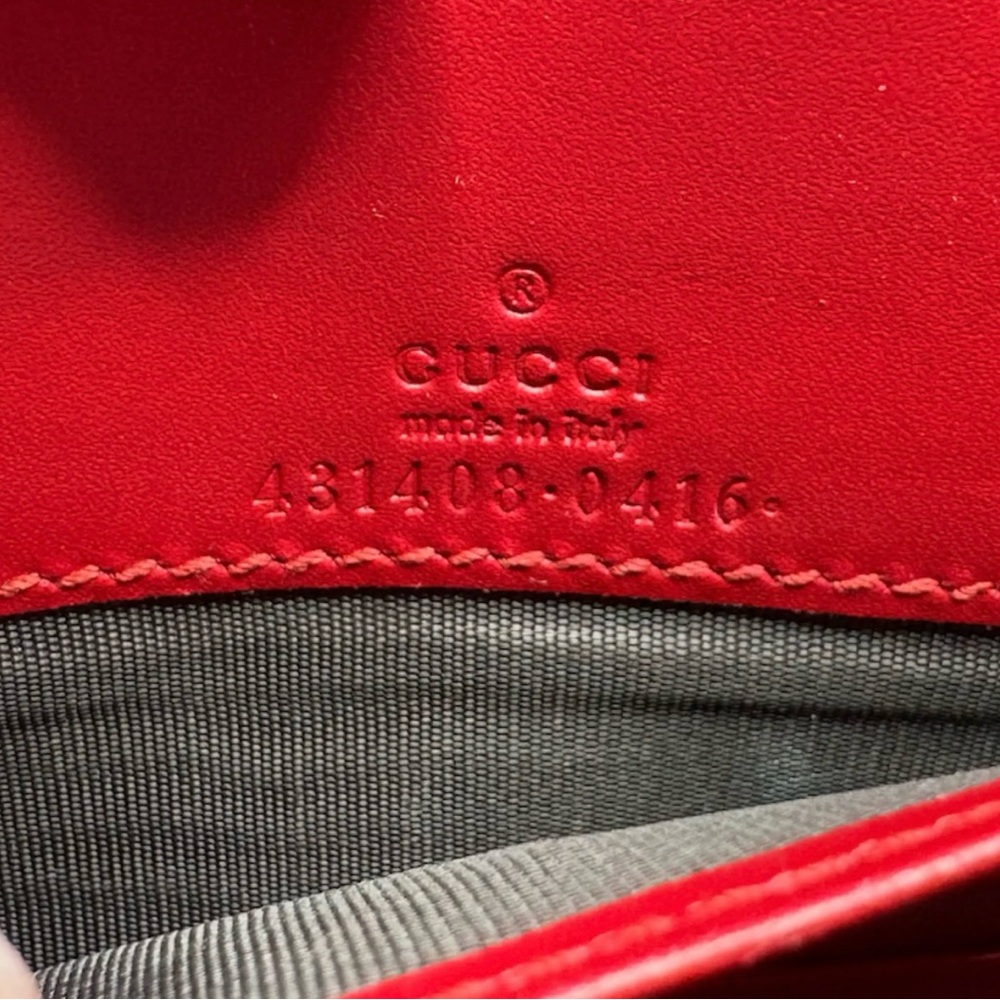 Gucci Red Patent Leather Chain Shoulder Crossbody - Picture 4 of 6